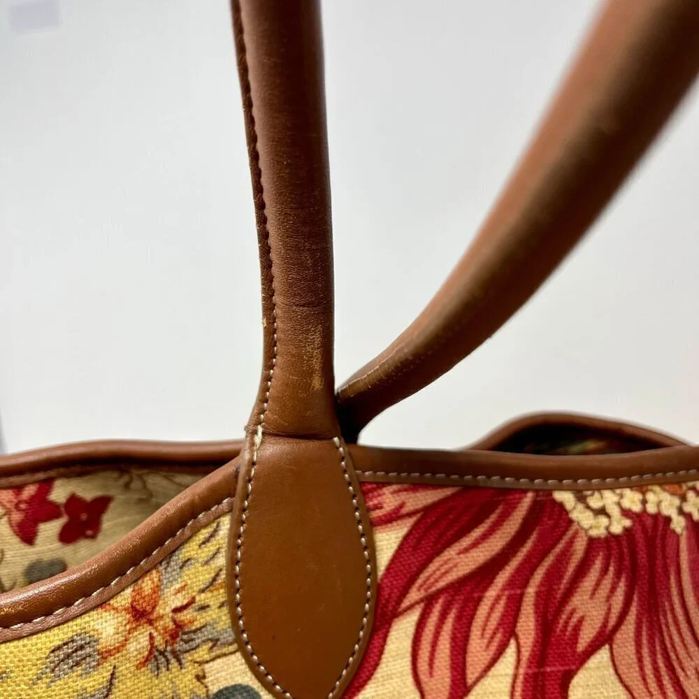 Talbots Floral Canvas Tote & Wristlet Set